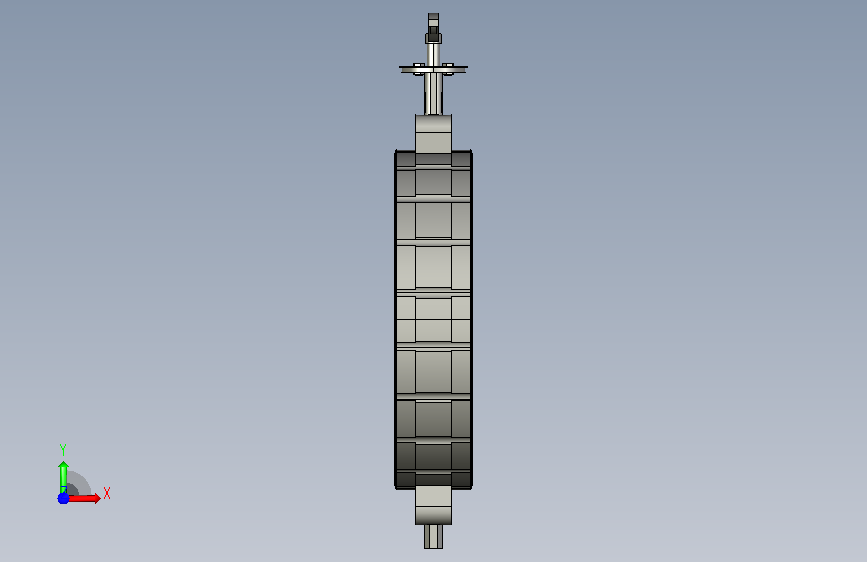 对夹式手动蝶阀 DN600 正面视图
