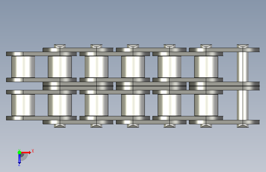 10B双排链条(直板型) 俯视图
