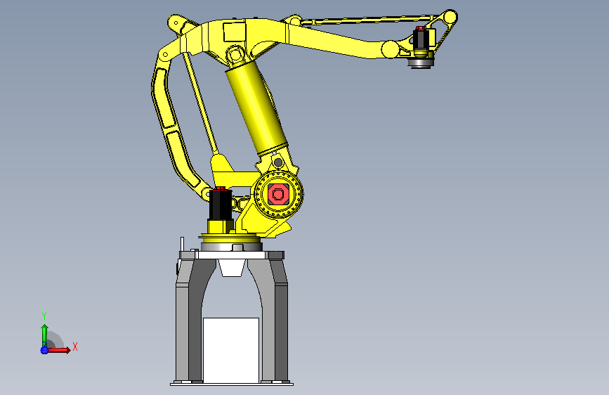 Fanuc M-410iB300机器人SolidWorks三维模型 正面视图