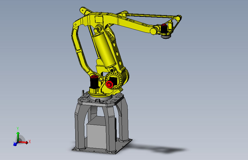 Fanuc M-410iB300机器人SolidWorks三维模型 主视图