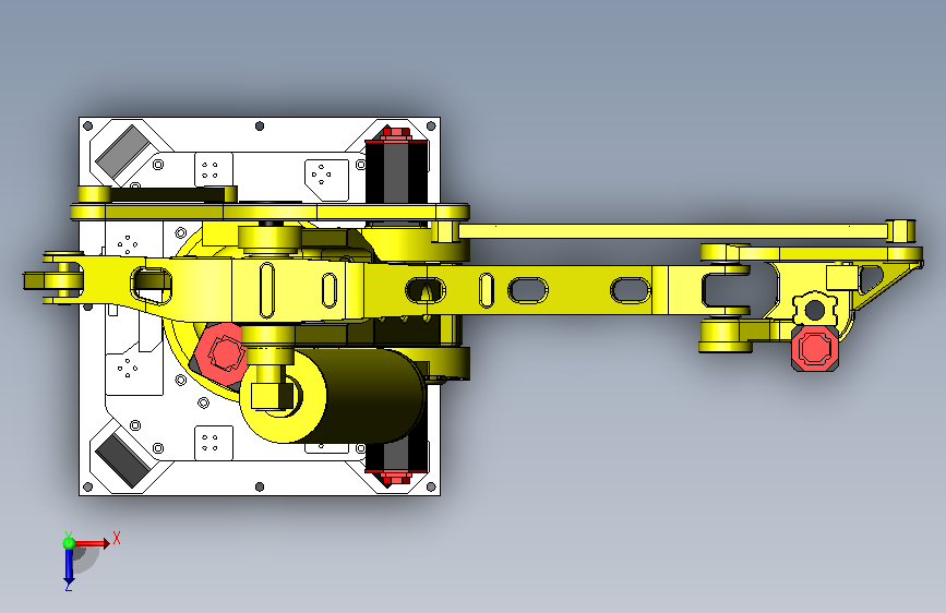 Fanuc M-410iB300机器人SolidWorks三维模型 俯视图