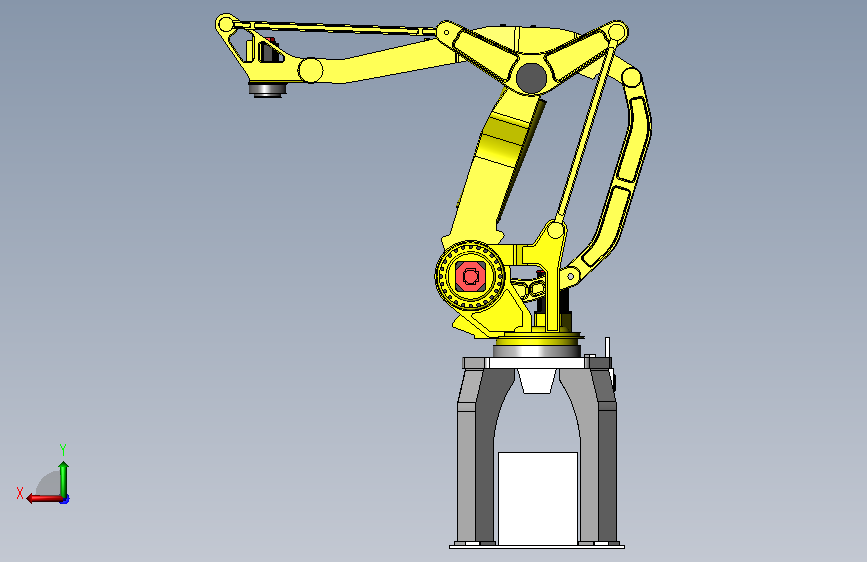 Fanuc M-410iB300机器人SolidWorks三维模型 背面视图