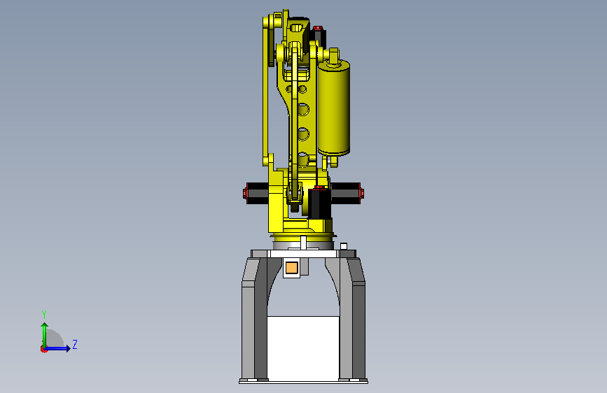 Fanuc M-410iB300机器人SolidWorks三维模型 左侧视图