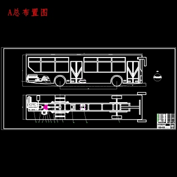 HD6120混合动力城市客车总体设计含3张CAD图