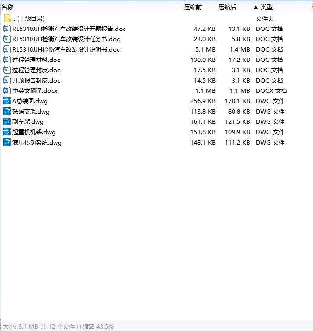 RL5310JJH检衡汽车改装设计含开题及5张CAD图