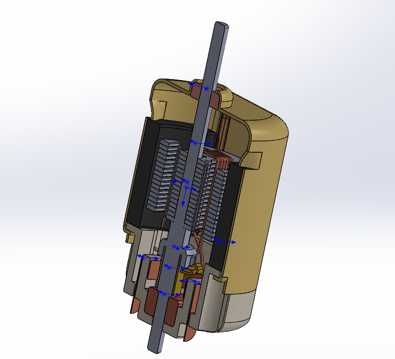 A0018095-直流电机 — 正在进行中的 CAD 设计