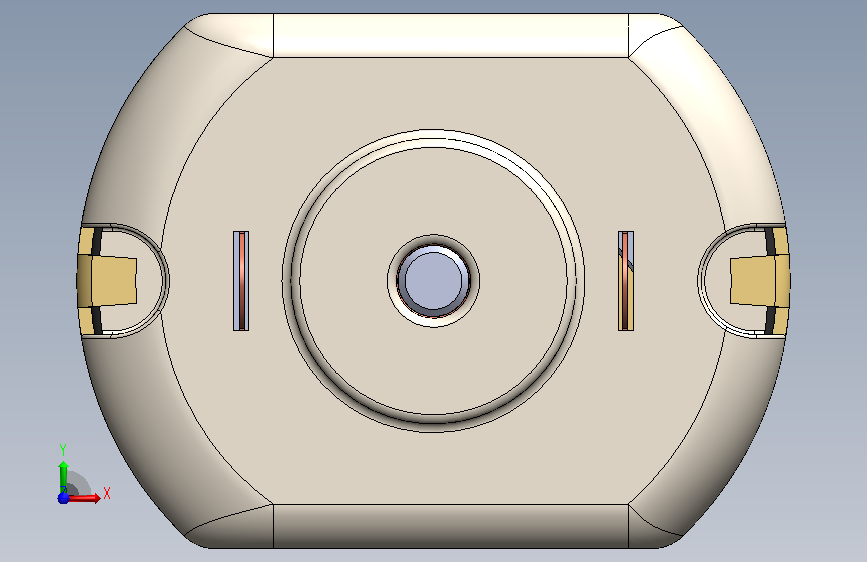 A0018095-直流电机 — 正在进行中的 CAD 设计 正面视图