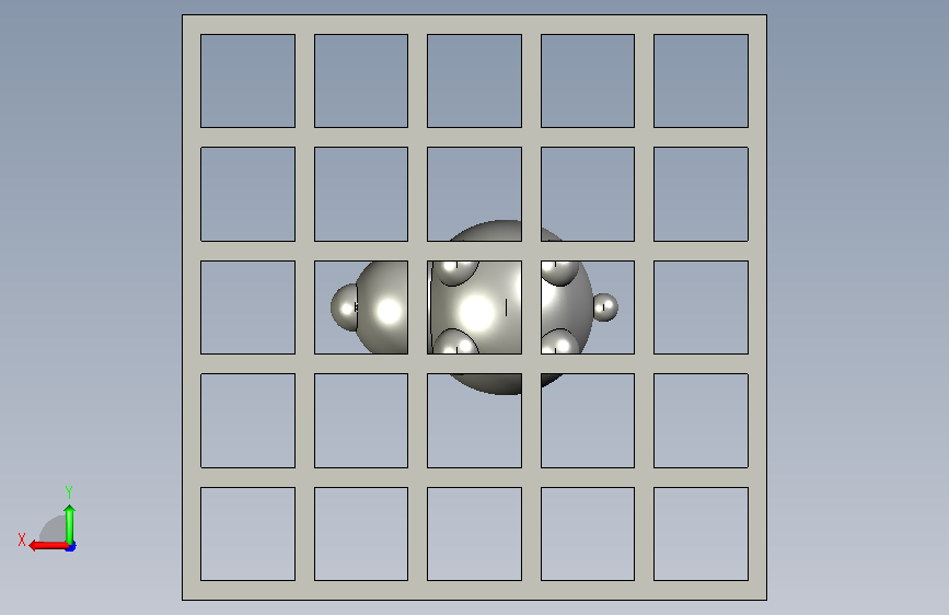A0018100-立方体笼中的囚禁物体 _ 可溶性支撑3D打印挑战 背面视图