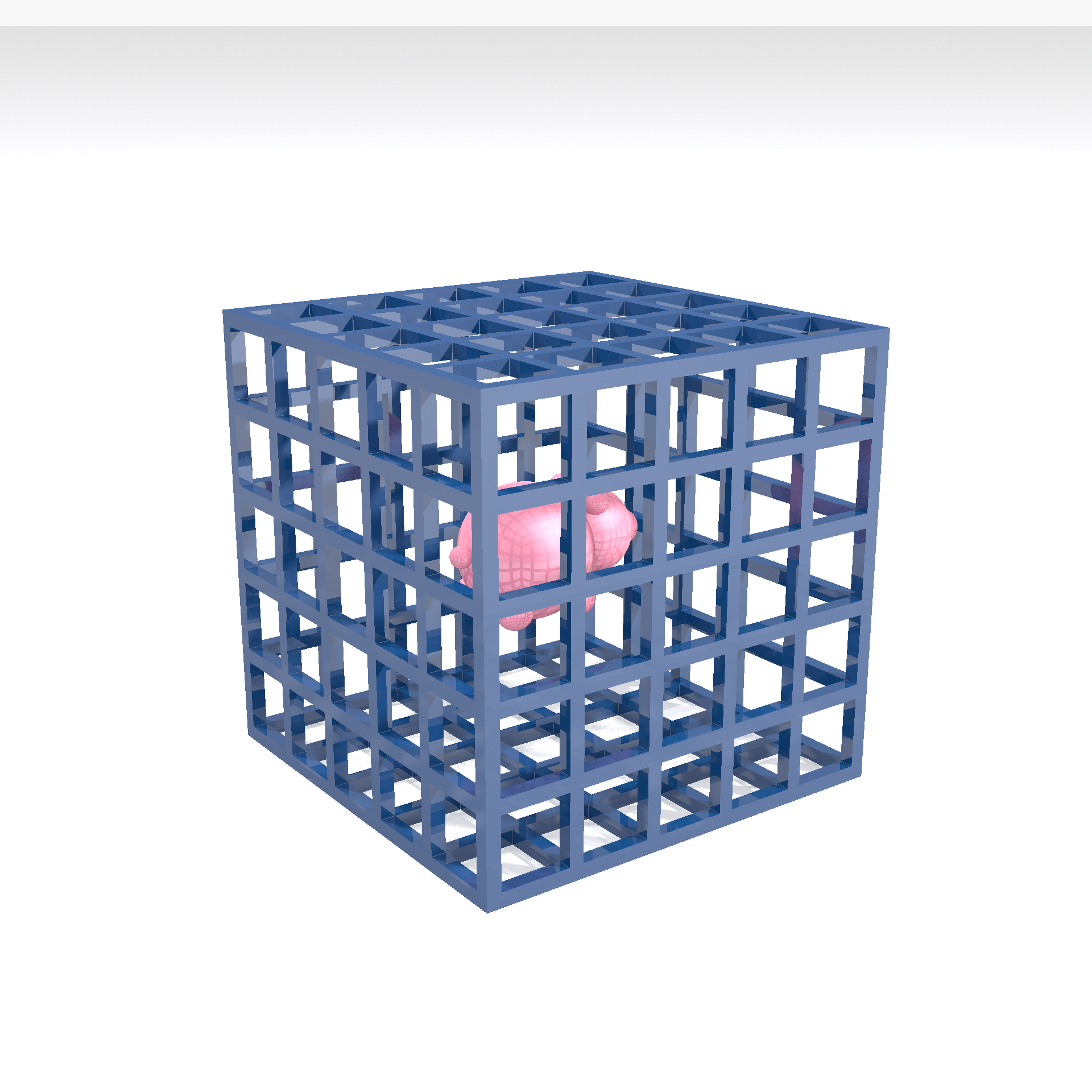 A0018100-立方体笼中的囚禁物体 _ 可溶性支撑3D打印挑战