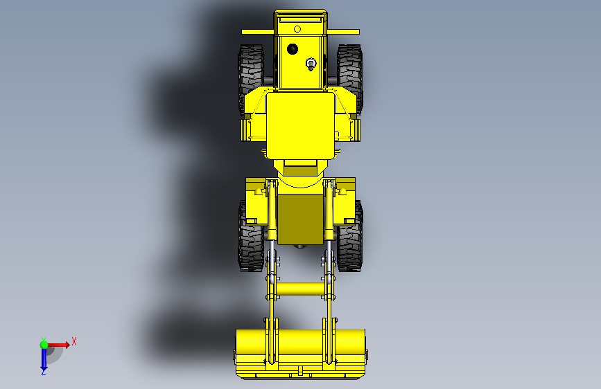 A0018122-挖掘装载机 - JCB 俯视图