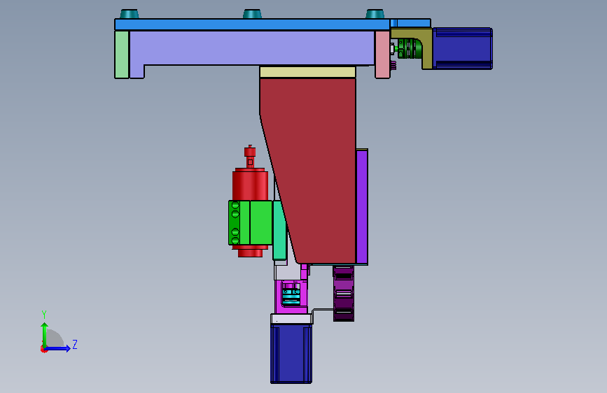 台式微型CNC 左侧视图