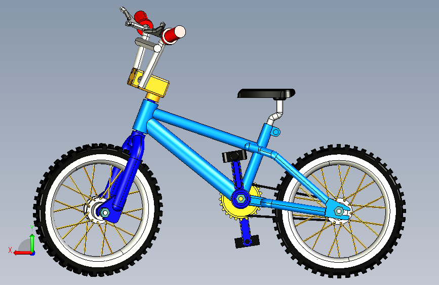 自行车Bike 背面视图