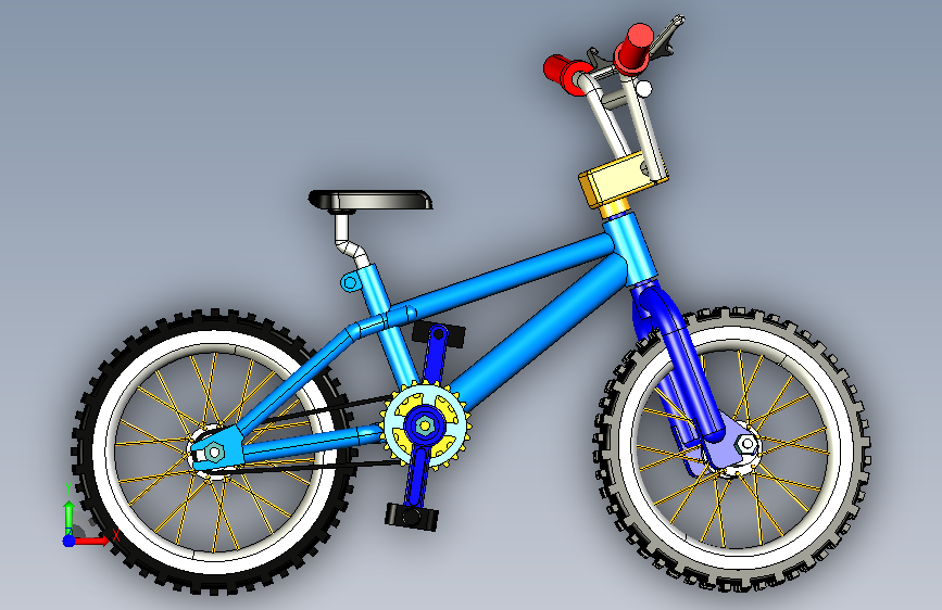 自行车Bike 正面视图