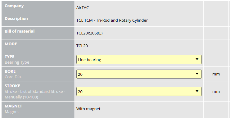 A0018164-气动设备 - 气缸 - 多安装双杆和三杆气缸 - TCL、TCM系列气缸(导向式 - TCL20)