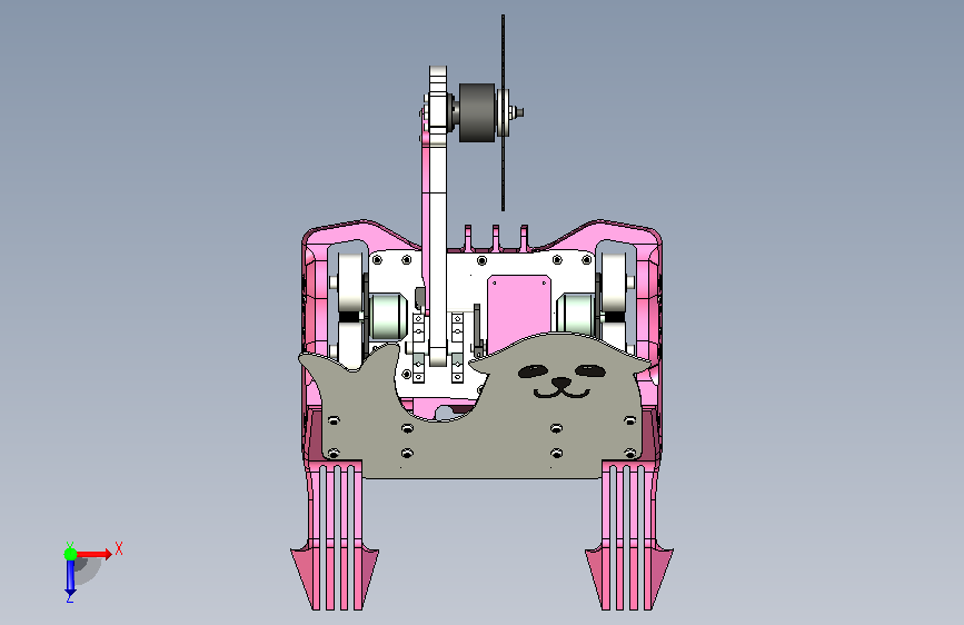 A0018172-Seal V2.1 - 1.5 KG 独角兽型战斗机器人 俯视图