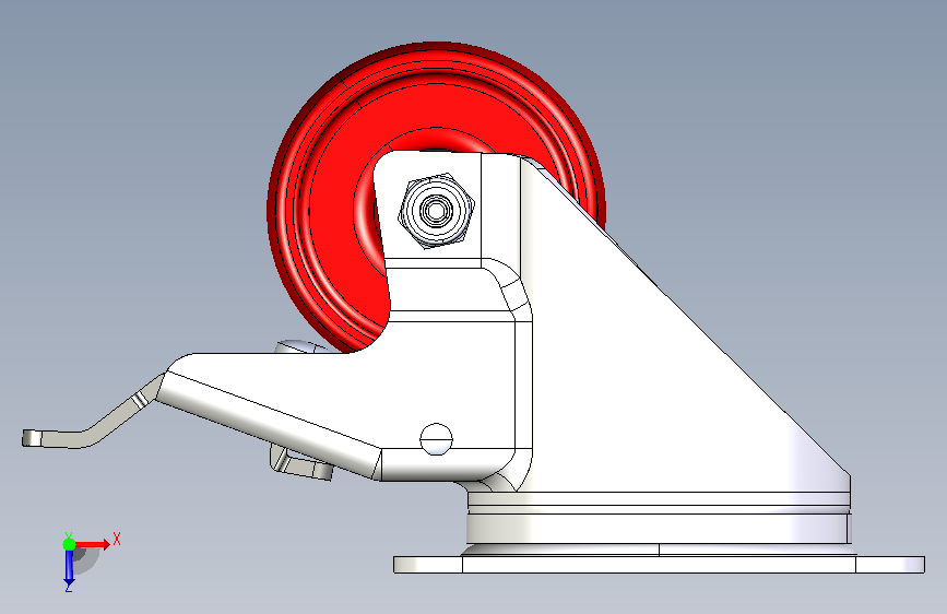 A0018183-KAMA 3302-Ø64 脚轮 俯视图
