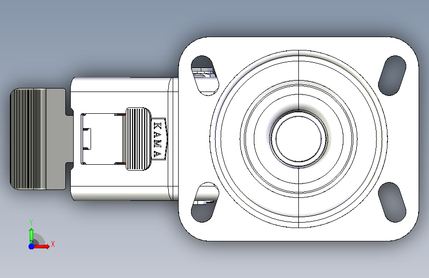 A0018183-KAMA 3302-Ø64 脚轮 正面视图