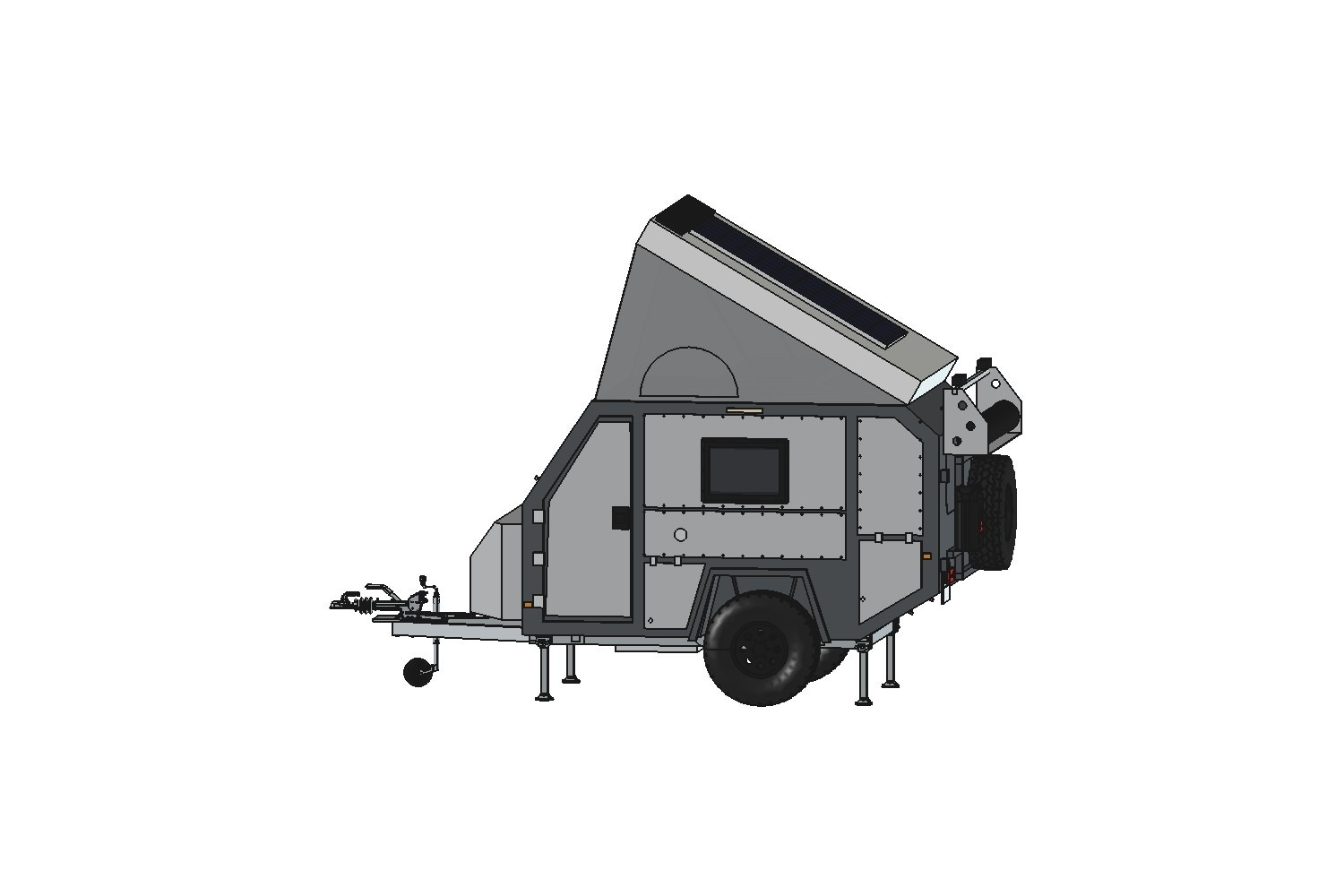 A0018174-越野弹出式房车拖车(4.6米,单轴)——全内饰与外饰