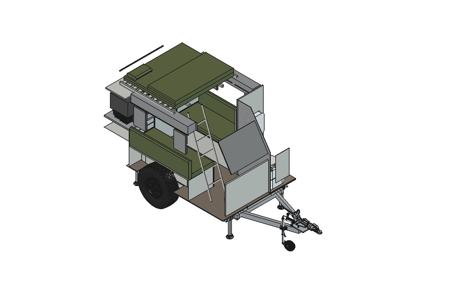 A0018174-越野弹出式房车拖车(4.6米,单轴)——全内饰与外饰