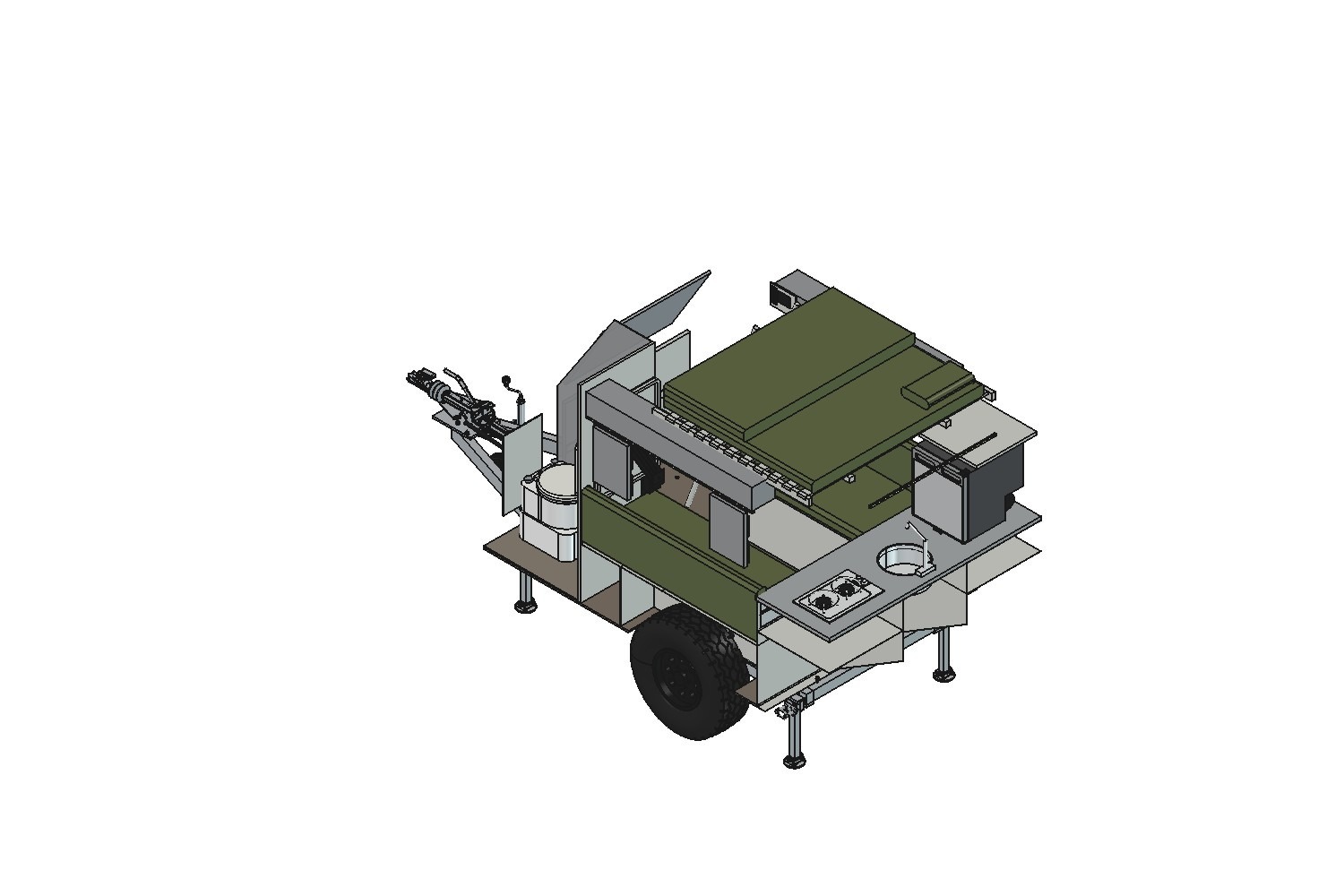 A0018174-越野弹出式房车拖车(4.6米,单轴)——全内饰与外饰