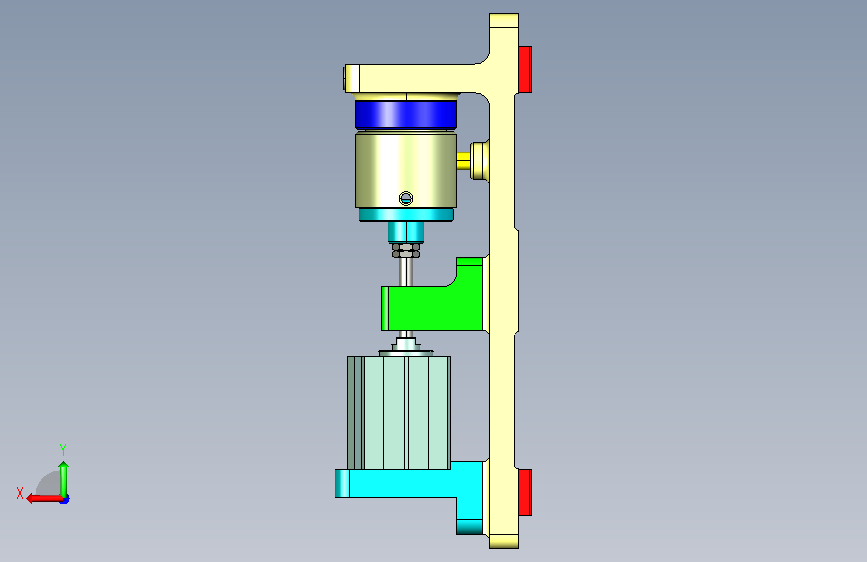 涡轮箱加工工艺及铣削前端面的专用铣床夹具设计含sw三维模型+CAD图纸+说明书 背面视图