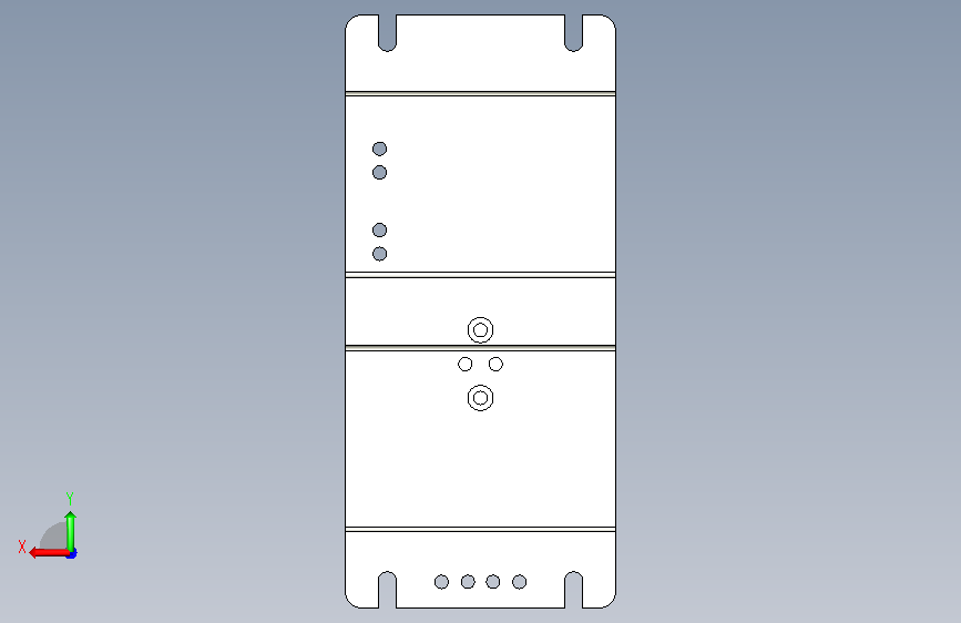 涡轮箱加工工艺及钻左端面4-M4螺纹底孔夹具设计含sw三维模型+CAD图纸+说明书 背面视图