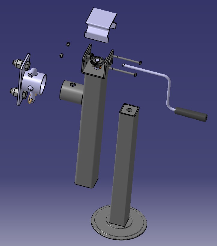 拖车稳定支腿