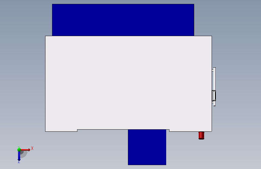 CAD 立时加工中心主轴箱 俯视图
