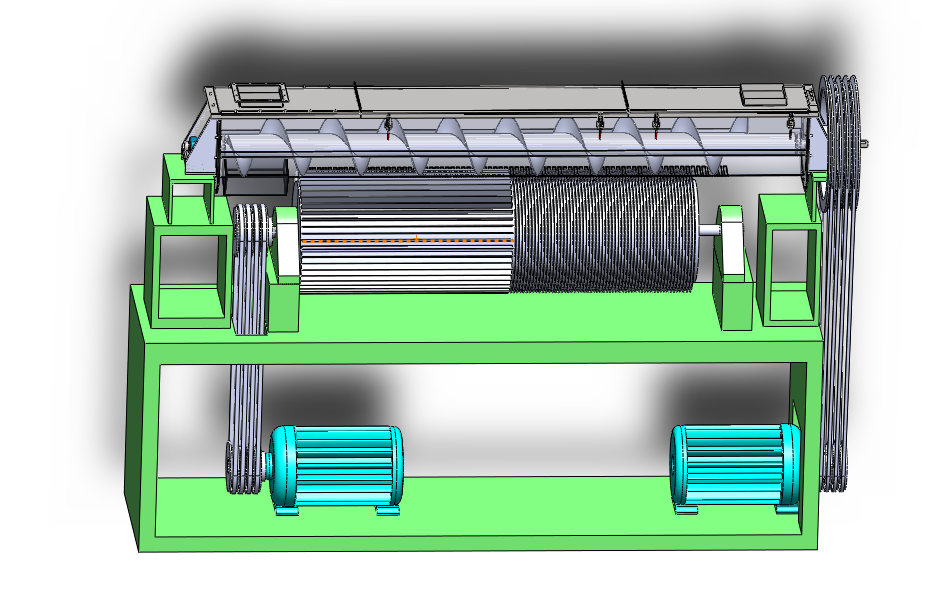 Solidworks 板栗去皮机设计