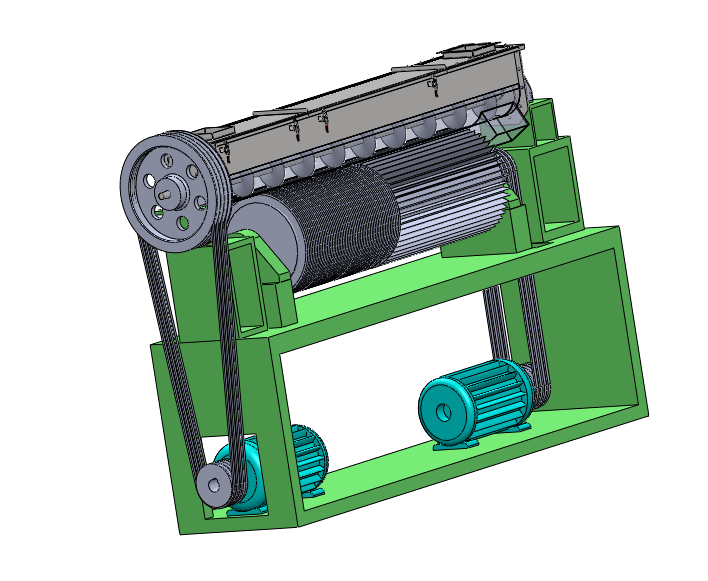 Solidworks 板栗去皮机设计