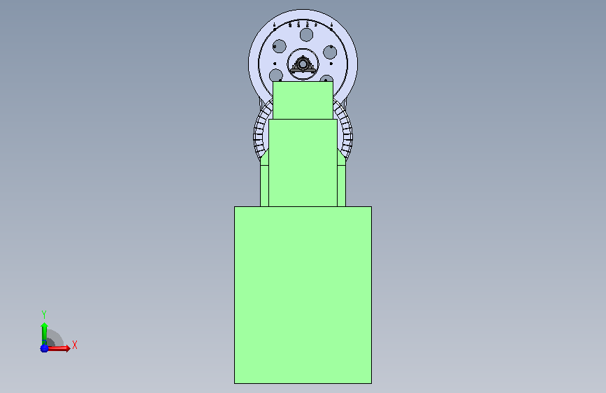 Solidworks 板栗去皮机设计 正面视图