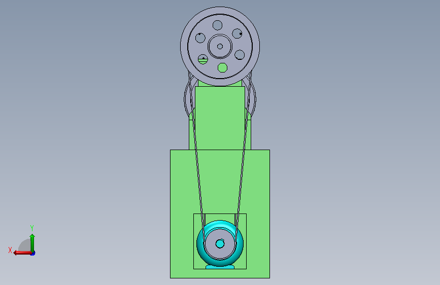 Solidworks 板栗去皮机设计 背面视图