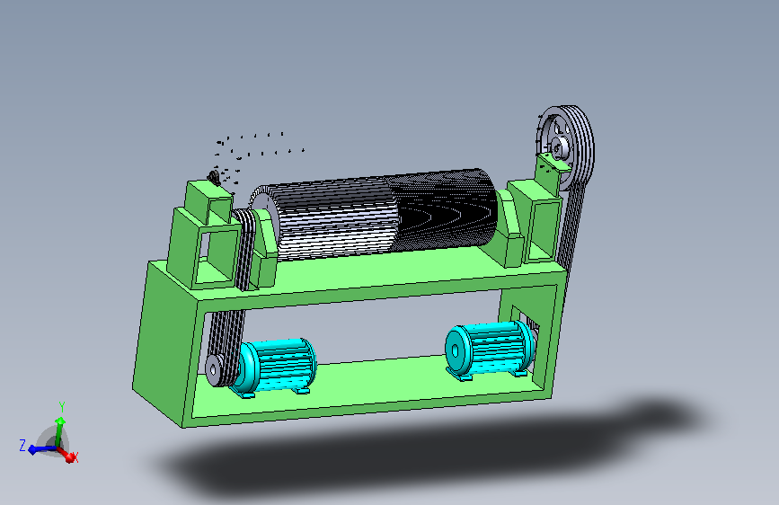 Solidworks 板栗去皮机设计