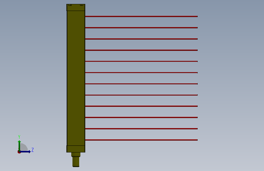 安全光栅--STC20-A12N--中智控 左侧视图