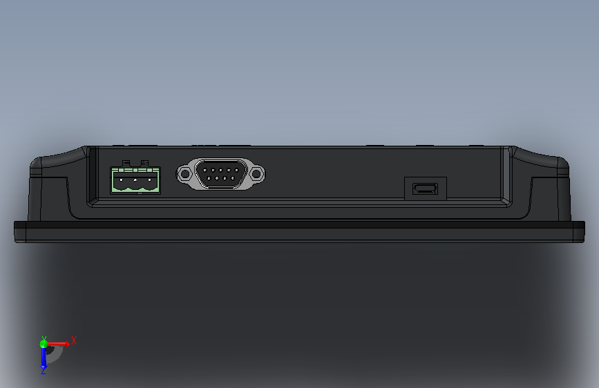 TK6071IP(7寸屏、单通讯扣、不带网口) 俯视图