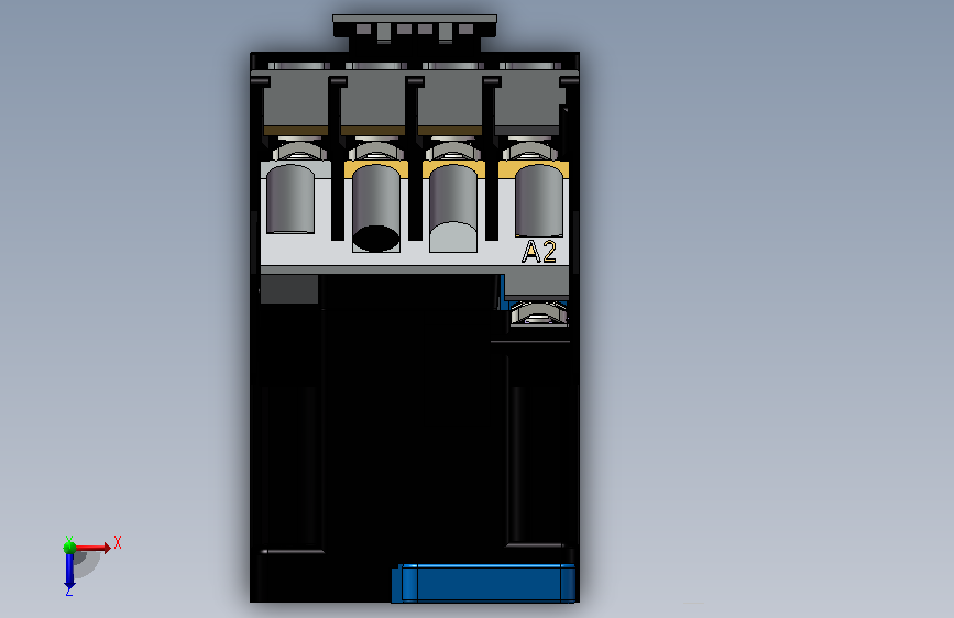 JZC4接触器式继电器三维模型202204 俯视图