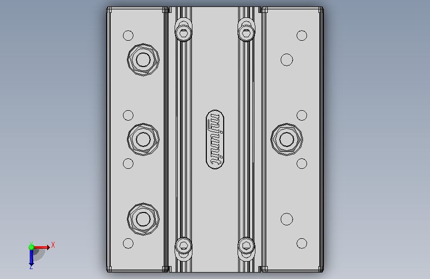 MJ40-110X6滑块零件_1 俯视图