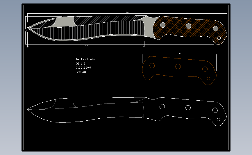 CAD刀具图纸系列b_ecker_brute_AutoCAD 2000_模型图纸下载 – 懒石网