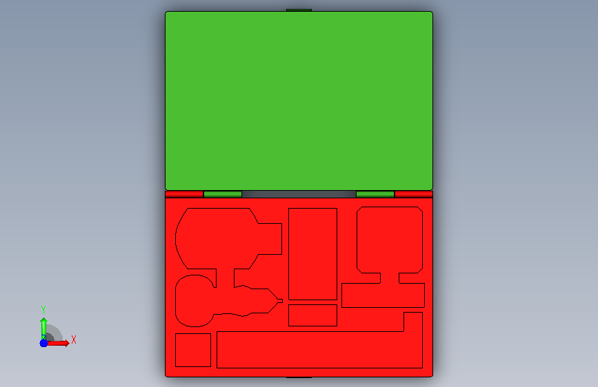 A0018213-手表维修工具套装收纳盒 – 定制贴合的带盖收纳盒 正面视图