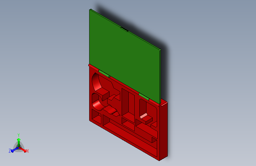 A0018213-手表维修工具套装收纳盒 – 定制贴合的带盖收纳盒 主视图