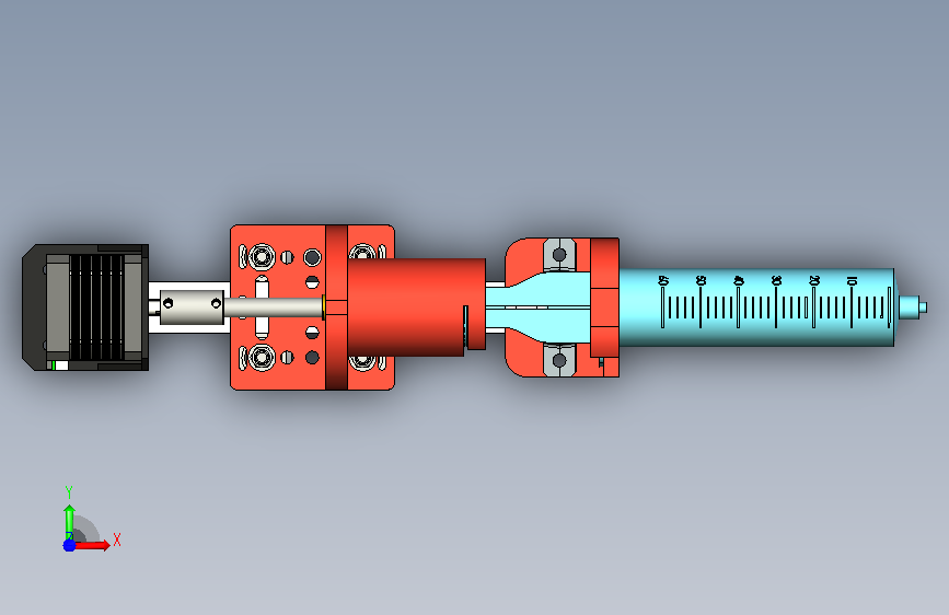 A0018222-DIY 60cc 注射泵 (CNC 3018 + NEMA 17) 正面视图