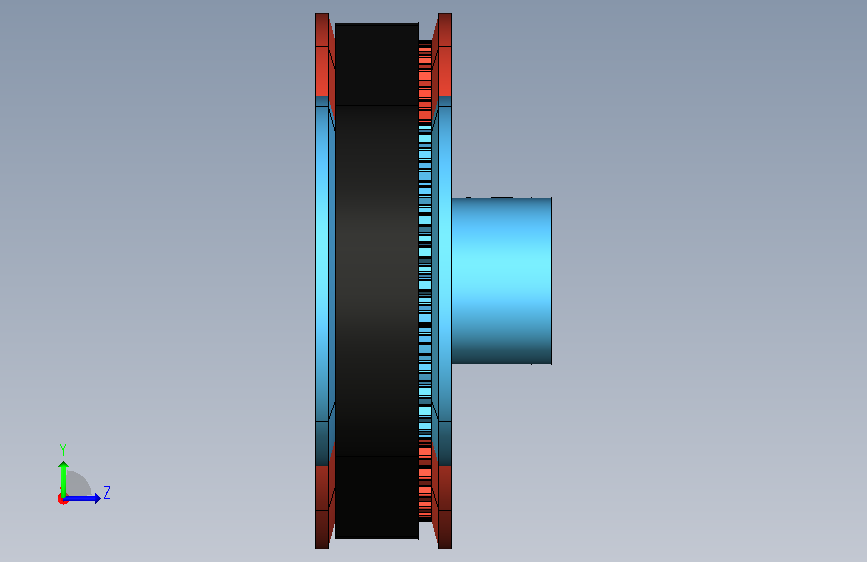 A0018224-定时皮带轮,皮带:XL,比率 1_1.5 (30T & 45T) 左侧视图