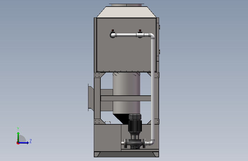 0.5-6万风量气旋塔 10000风量--1475105--500 左侧视图