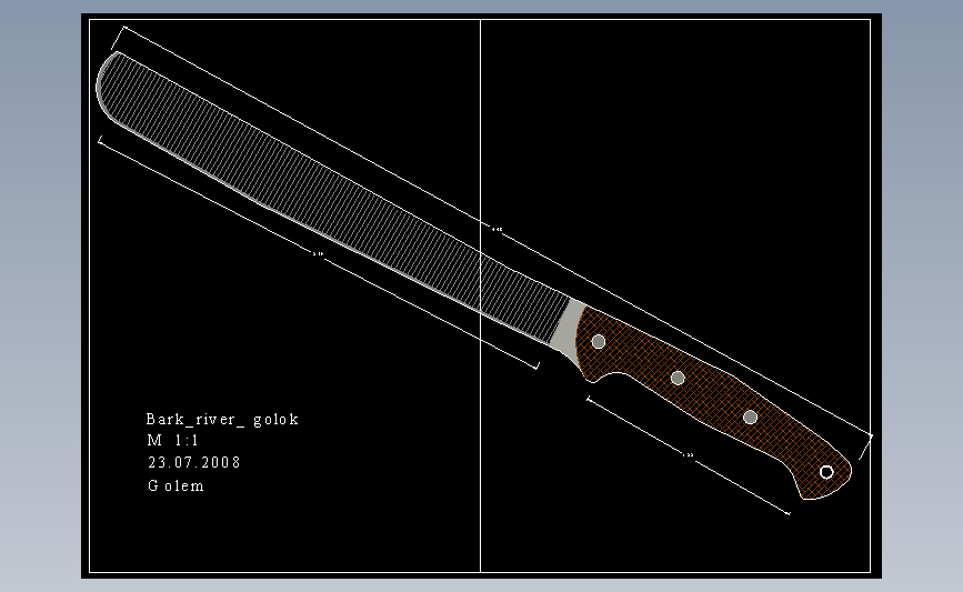 CAD刀具图纸系列bark_river_golok