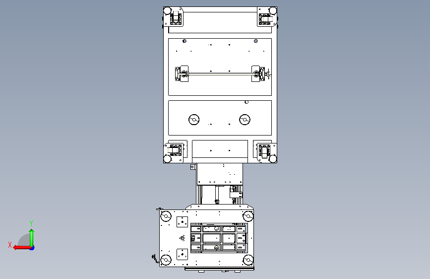 pcb上下板非标贴膜设备_STEP 背面视图