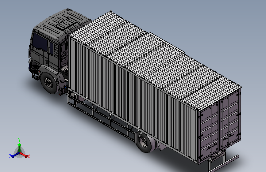 H0008978-厢式运输车 主视图
