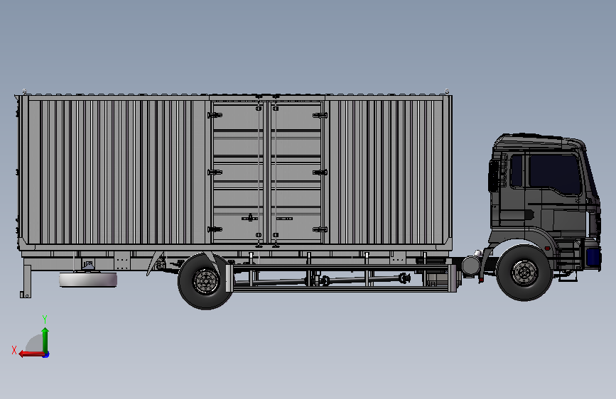 H0008978-厢式运输车 背面视图