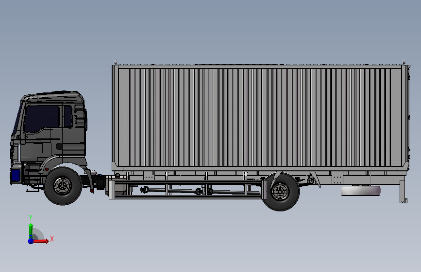 H0008978-厢式运输车 正面视图