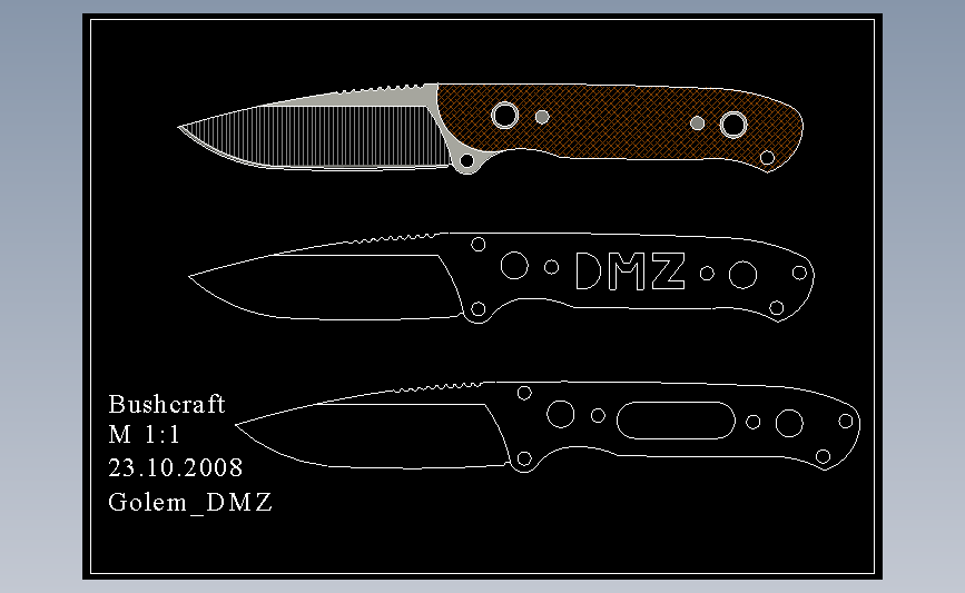 CAD刀具图纸系列bushcraft_g_d_l