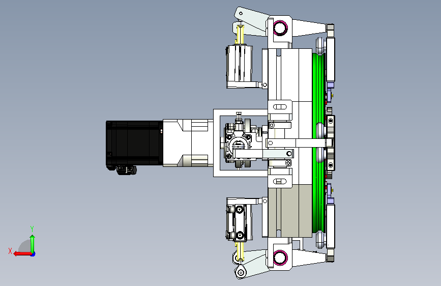 椭圆链条线体_KL-T23-Y300-G12-D12-J304.8-LX-S 背面视图